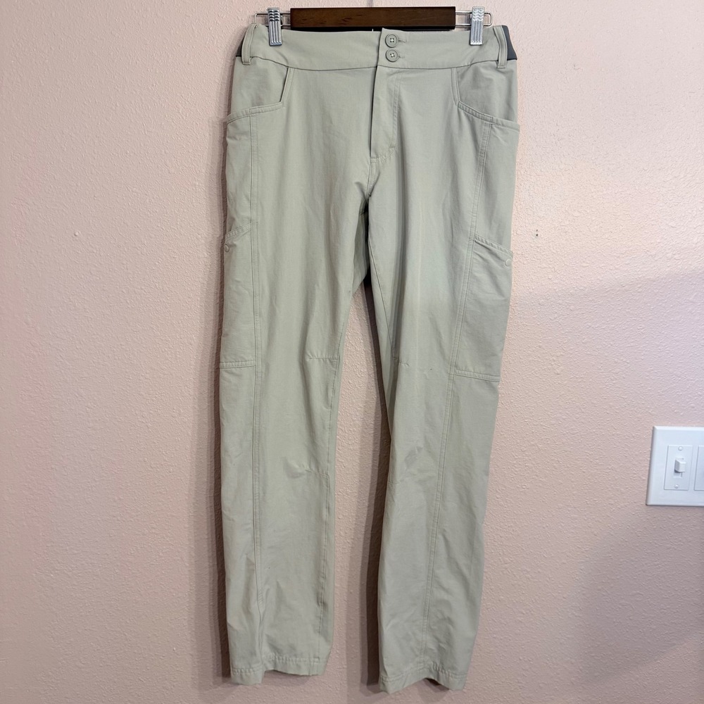 Simms Fishing Products Womens Small Khaki Tan Outdoor Hiking Cargo Pants Stretch